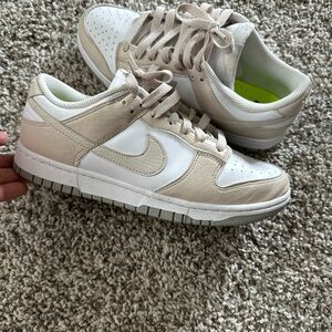 Nike Women's Cream and White Sneakers
